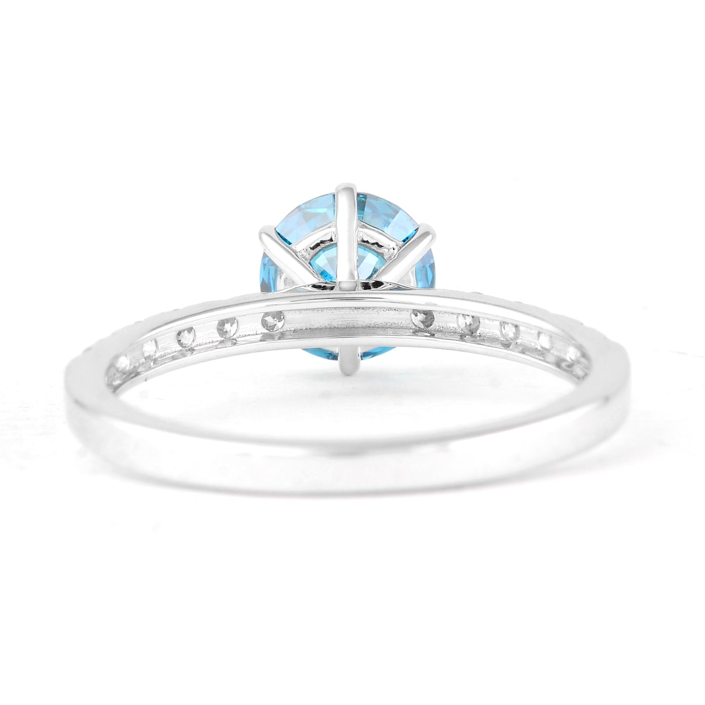 1.42 Carats Blue Lab Grown Diamond 14K Gold Ring