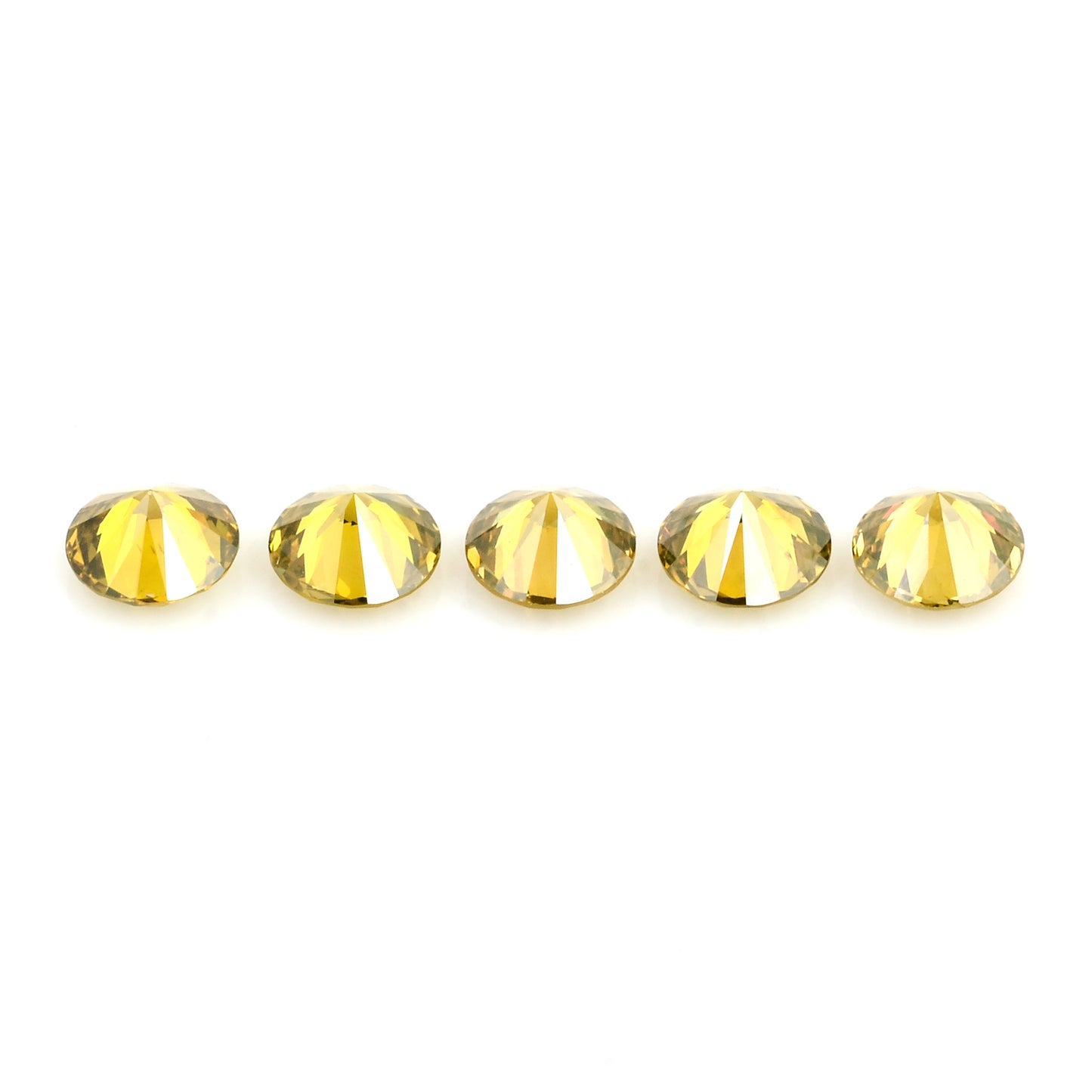 0.73 Yellow Diamond Round Loose Gemstone