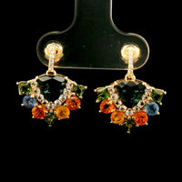 3.57 Ct Trillion Tourmaline 14K Gold Earrings