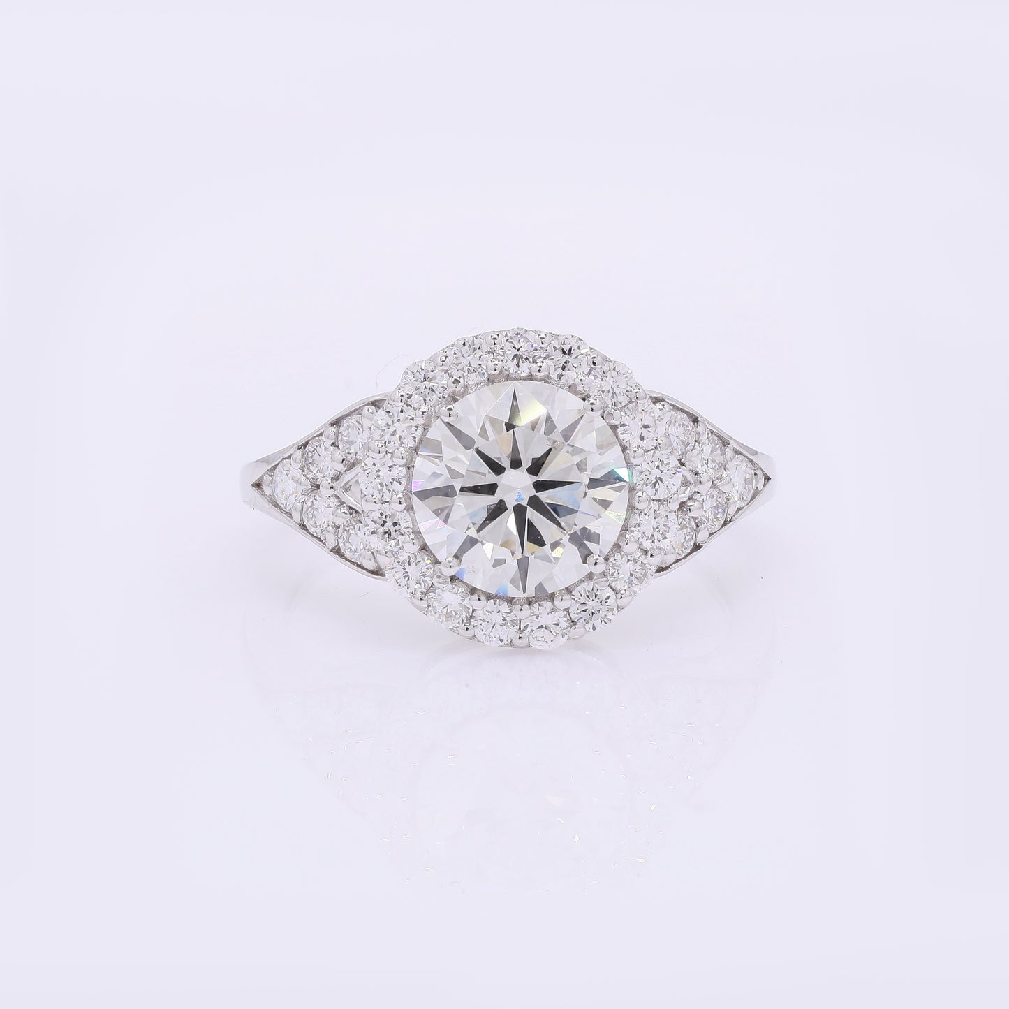 2.65 Carats Lab Grown Diamond 14K Gold Ring