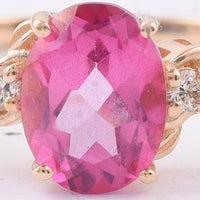 1.67 Ct Oval Natural Topaz 14K Gold Ring