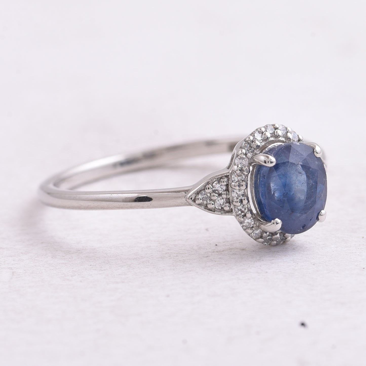 1.18 Ct Oval Mixed Cut Natural Sapphire 950 Platinum Ring