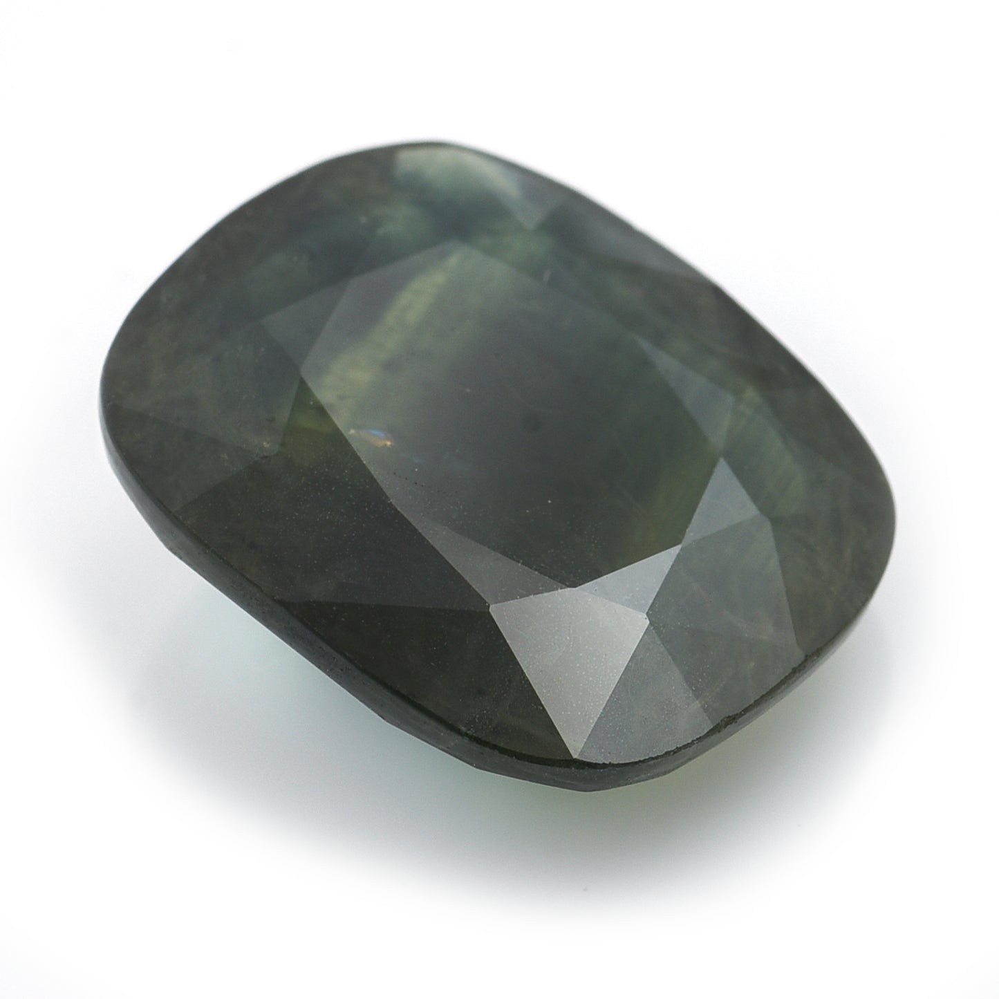 18.56 Natural Corundum Green Sapphire Rectangular Cushion Mixed Cut Gemstone