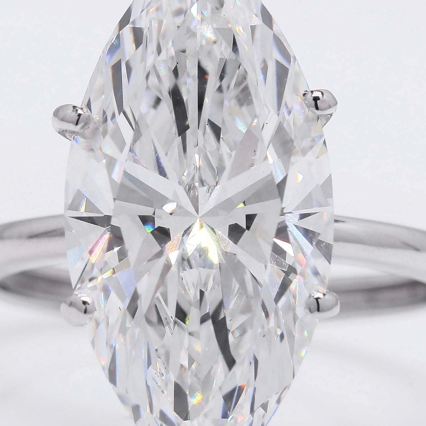 7.20 Ct Marquise Brilliant Lab Grown Diamond 950 Platinum Ring