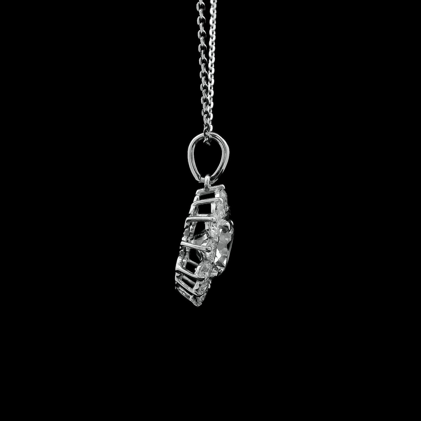 2.25 Carats Lab Grown Diamond 14K Gold Pendant