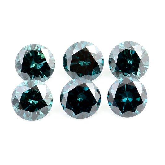 0.74 Blue Diamond Round Loose Gemstone