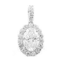 2.65 Carats Lab Grown Diamond 14K Gold Pendant