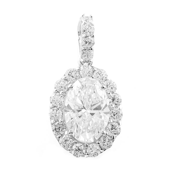 2.65 Carats Lab Grown Diamond 14K Gold Pendant