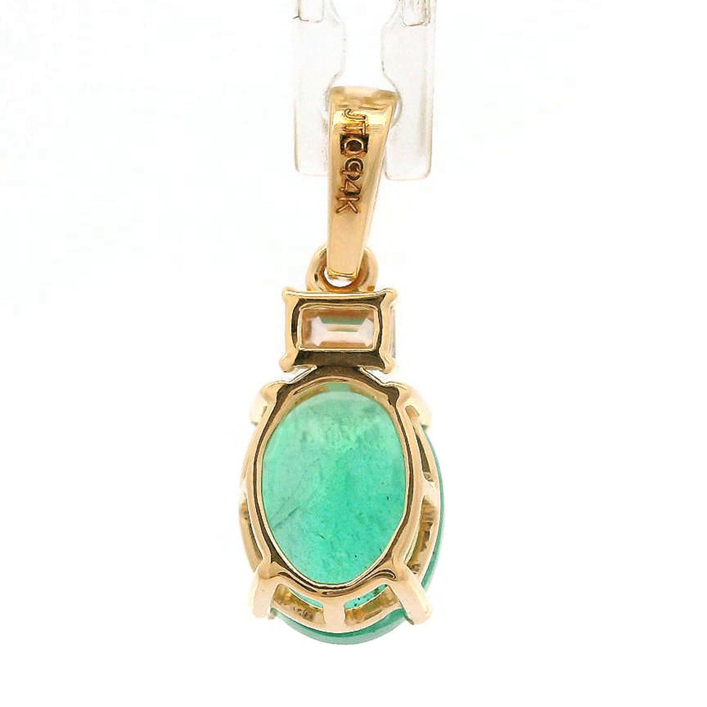 2.29 Ct Oval Emerald 14K Gold Pendant