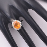 2.39 Ct Oval Fire Opal 9K Gold Ring