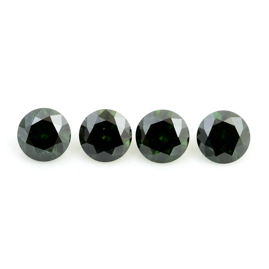 0.71 Green Diamond Round Loose Gemstone