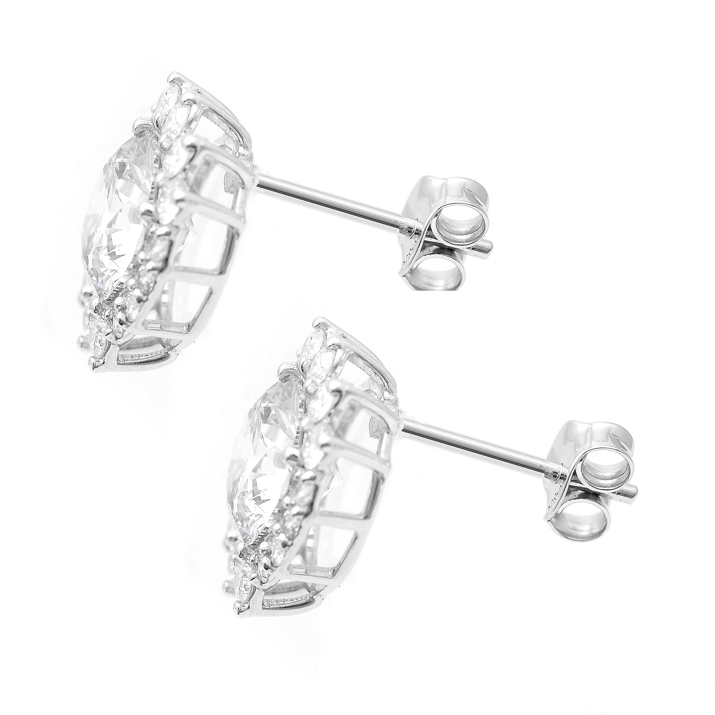 3.88 Carats Lab Grown Diamond 14K Gold Earrings