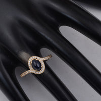 1.63 Ct Oval Sapphire 9K Gold Ring