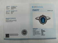 1.75 Ct Oval Mixed Cut Natural Sapphire 950 Platinum Ring