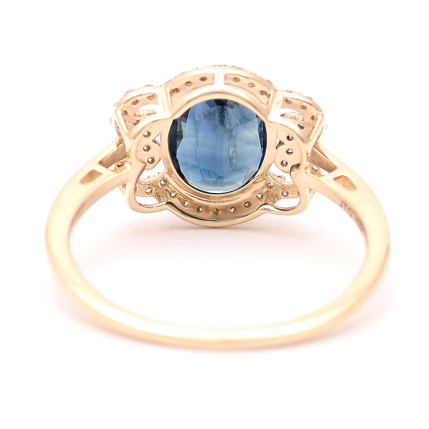 2.09 Ct Oval Natural Sapphire 14K Gold Ring