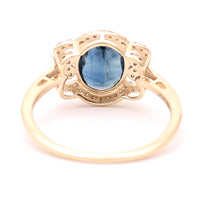 2.09 Ct Oval Natural Sapphire 14K Gold Ring