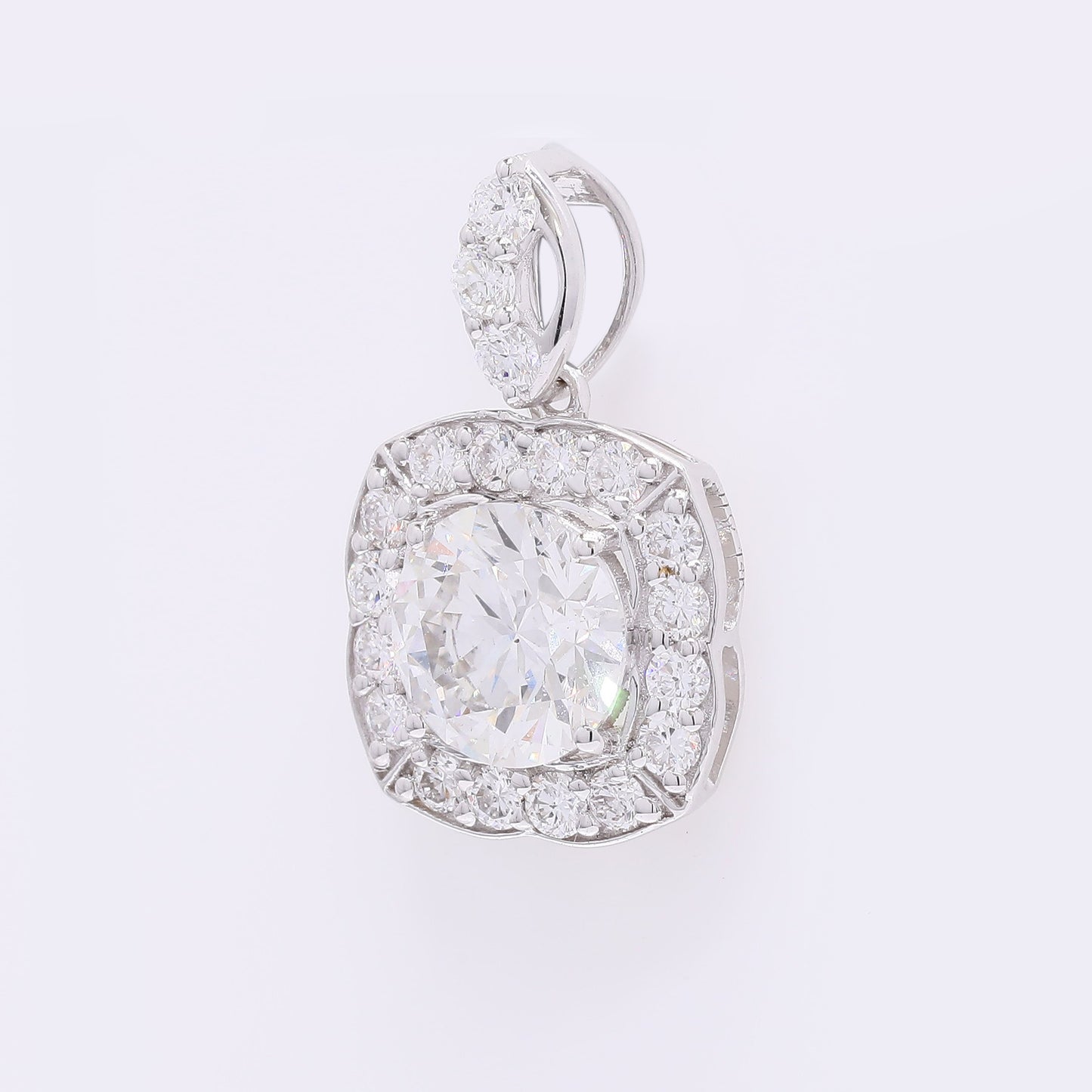 1.99 Carats Lab Grown Diamond 14K Gold Pendant