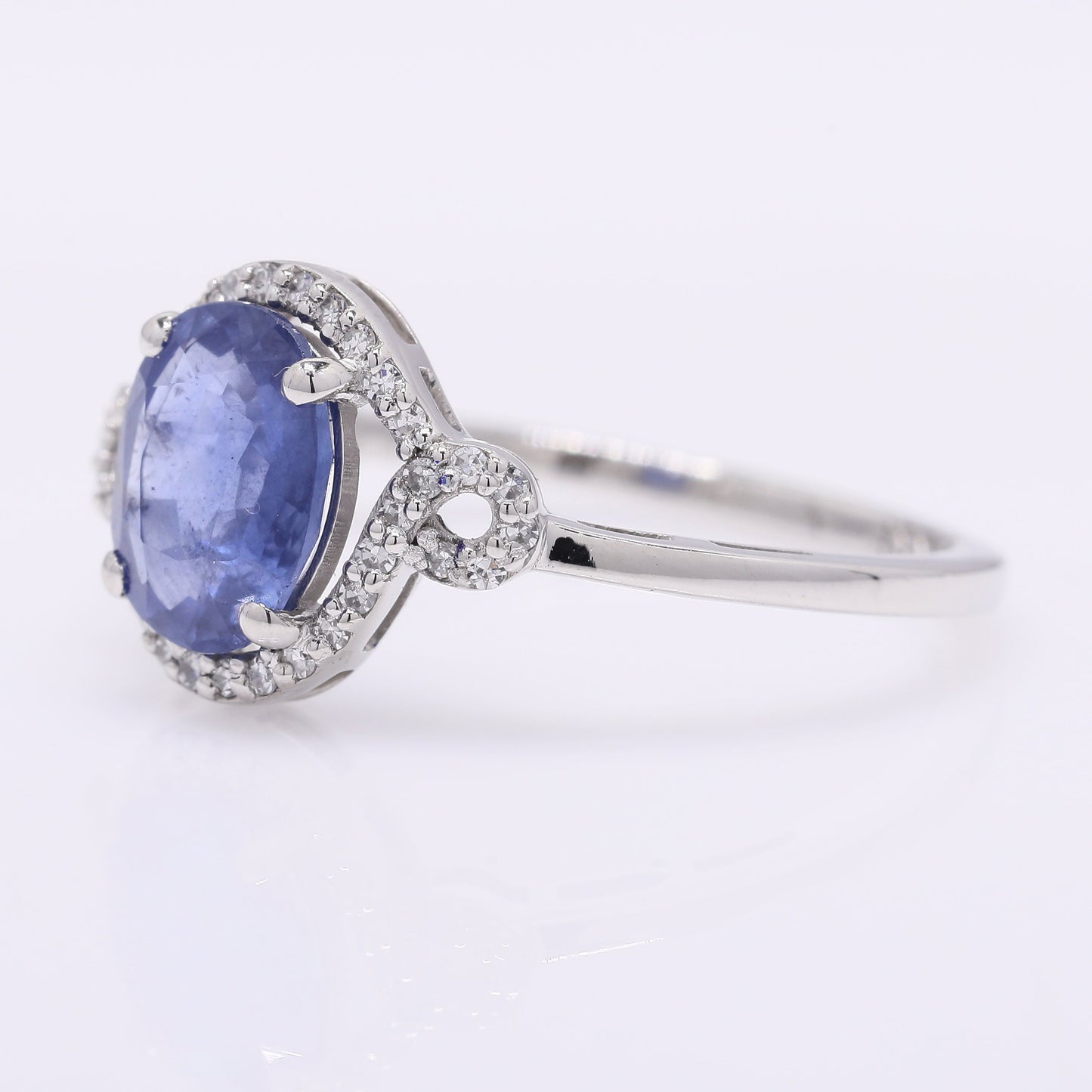1.67 Ct Oval Mixed Cut Natural Sapphire 950 Platinum Ring