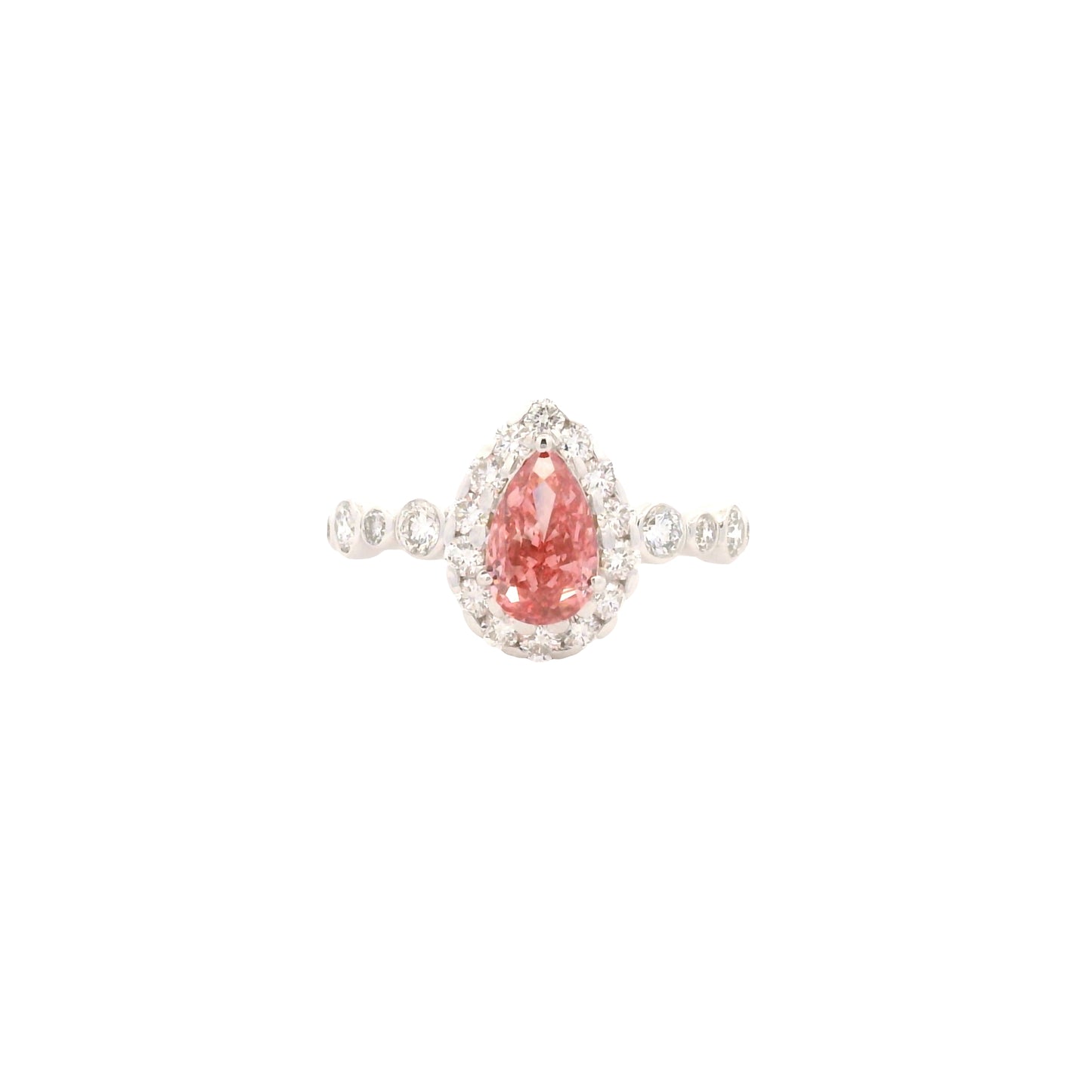 1.74 Carats Pink Lab Grown Diamond 14K Gold Ring