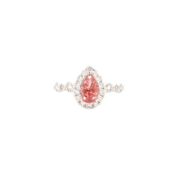 1.74 Carats Pink Lab Grown Diamond 14K Gold Ring