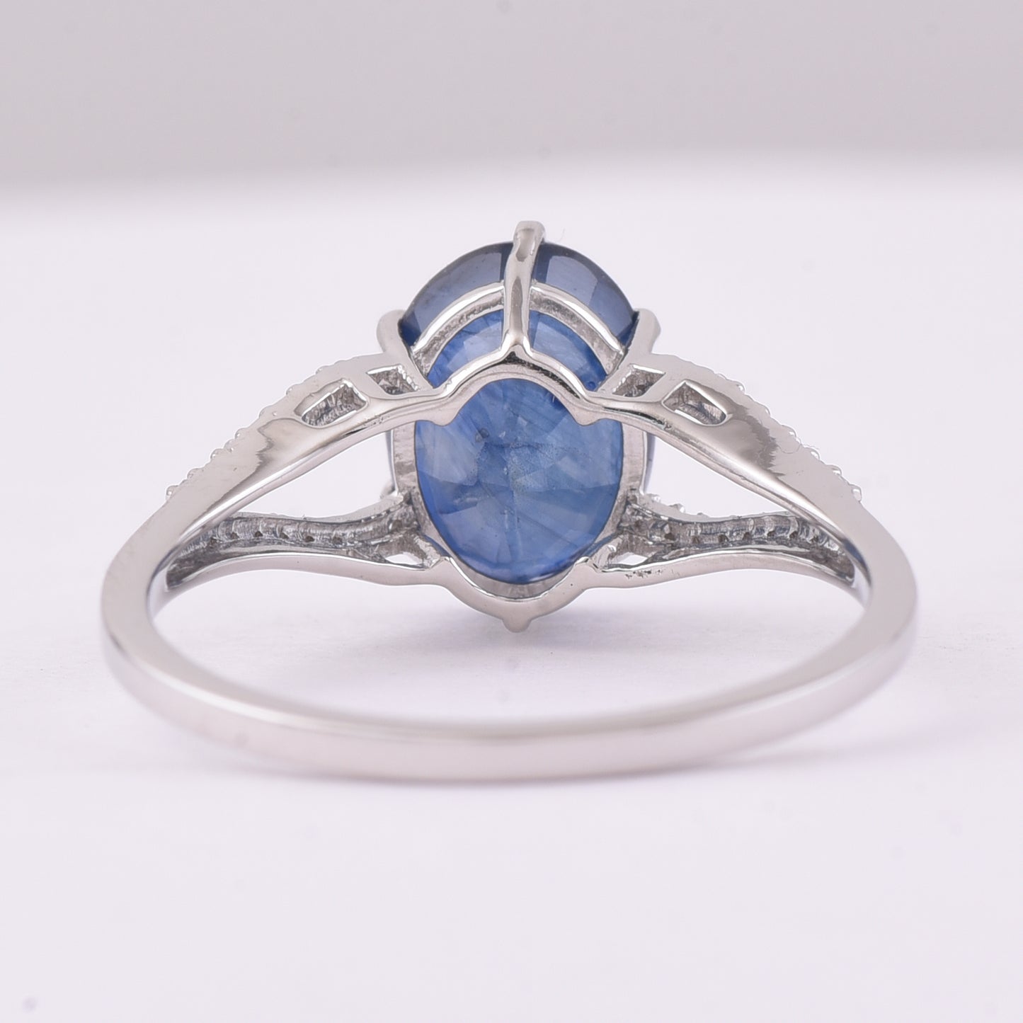 3.23 Ct Oval Mixed Cut Natural Sapphire 950 Platinum Ring