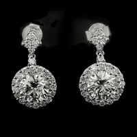 4.52 Carats Lab Grown Diamond 14K Gold Earrings