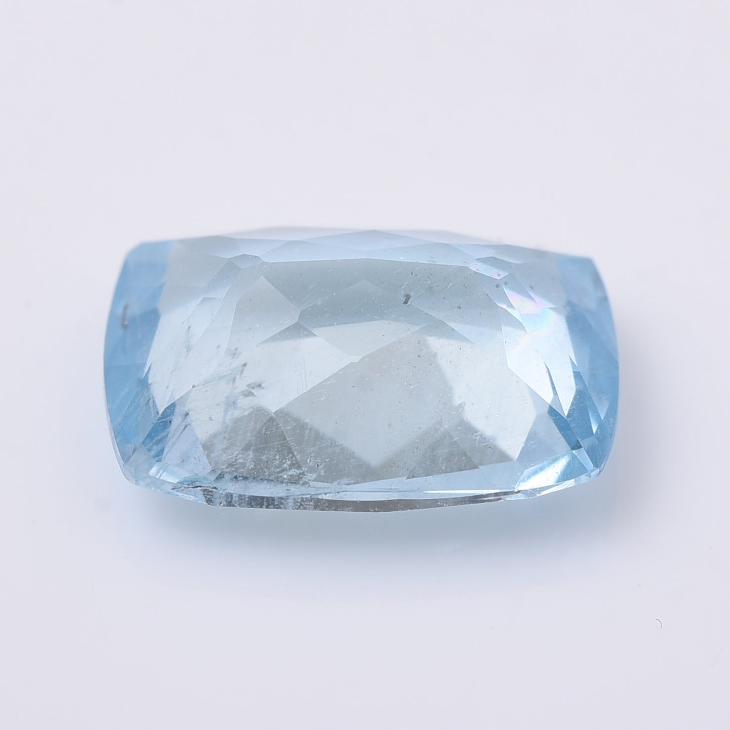 3.81 Natural Beryl Aquamarine Rectangular Cushion Mixed Cut Gemstone