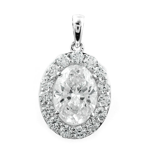 2.39 Carats Lab Grown Diamond 14K Gold Pendant