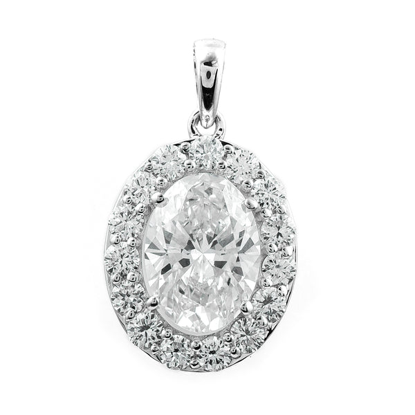 2.39 Carats Lab Grown Diamond 14K Gold Pendant