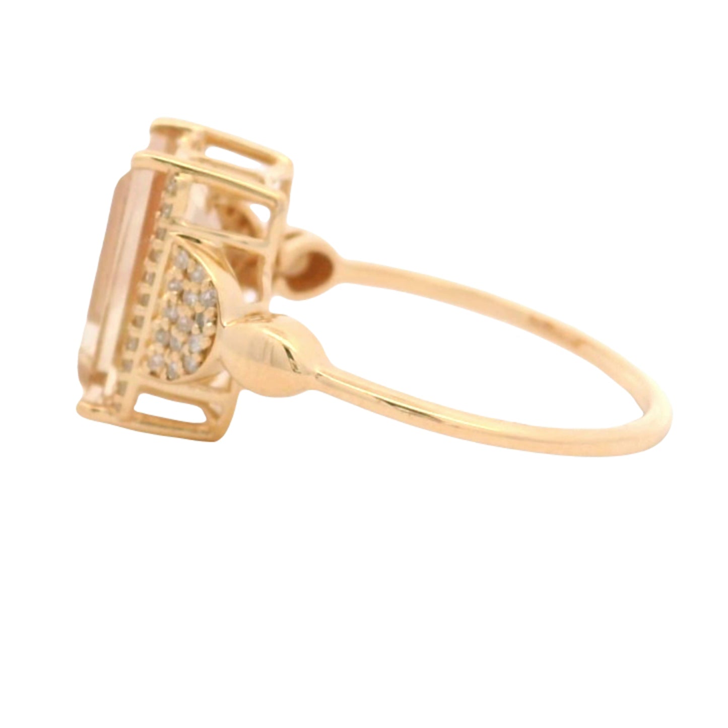 2.85 Ct Baguette Oregon Sunstone 14K Gold Ring