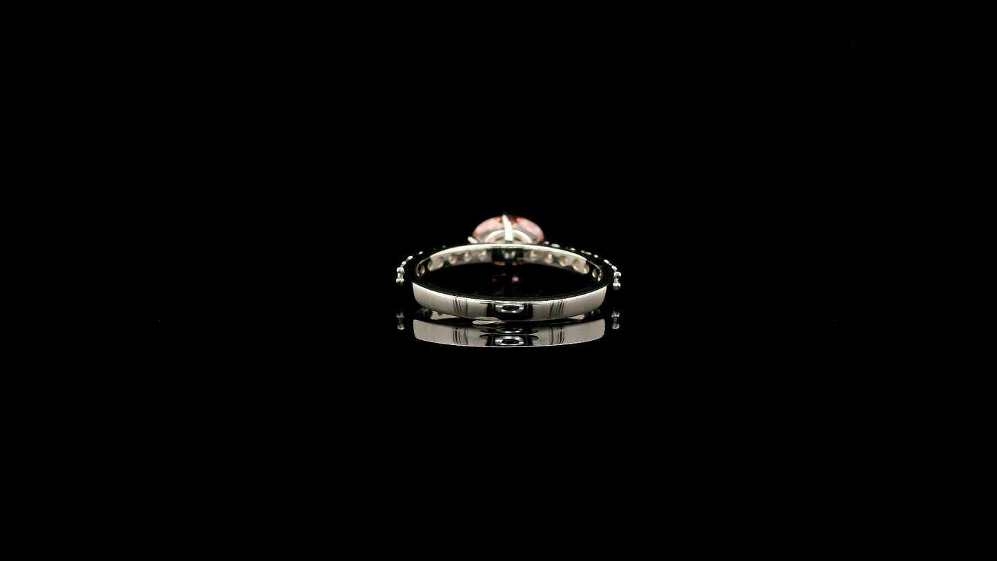 1.39 Carats Pink Lab Grown Diamond 14K Gold Ring
