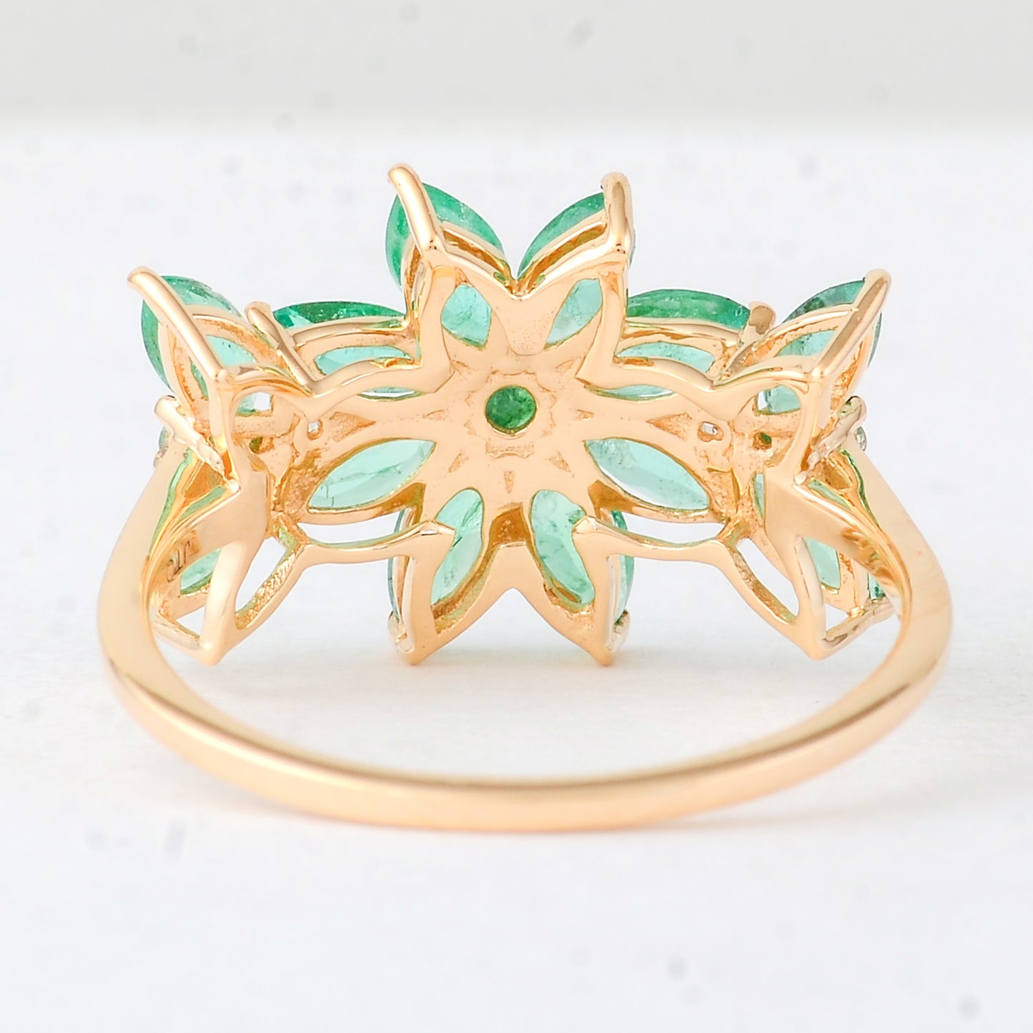 1.57 Ct Marquise Emerald 14K Gold Ring