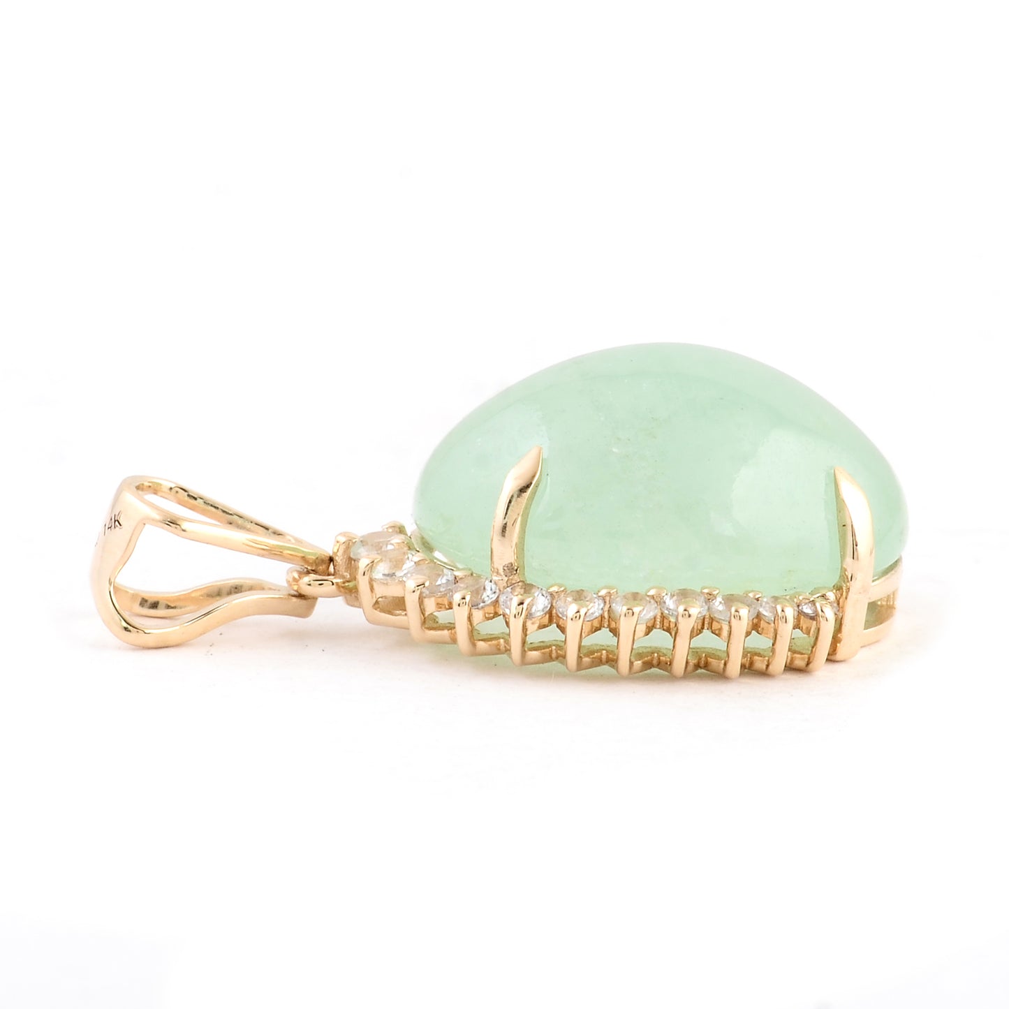 9.02 Ct Oval Emerald 14K Gold Pendant