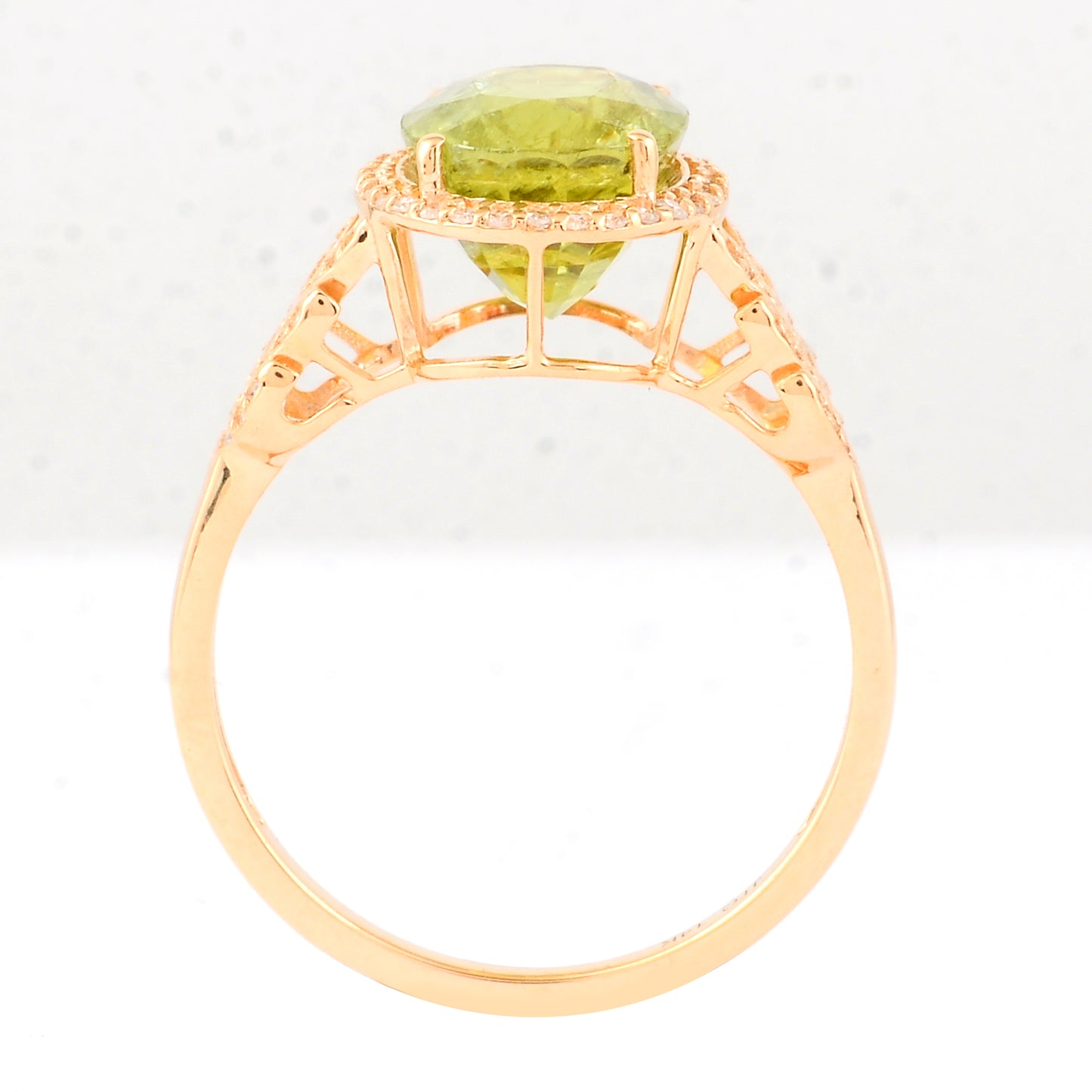 4.27 Ct Oval Mixed Cut Natural Green Sapphire 14K Gold Ring