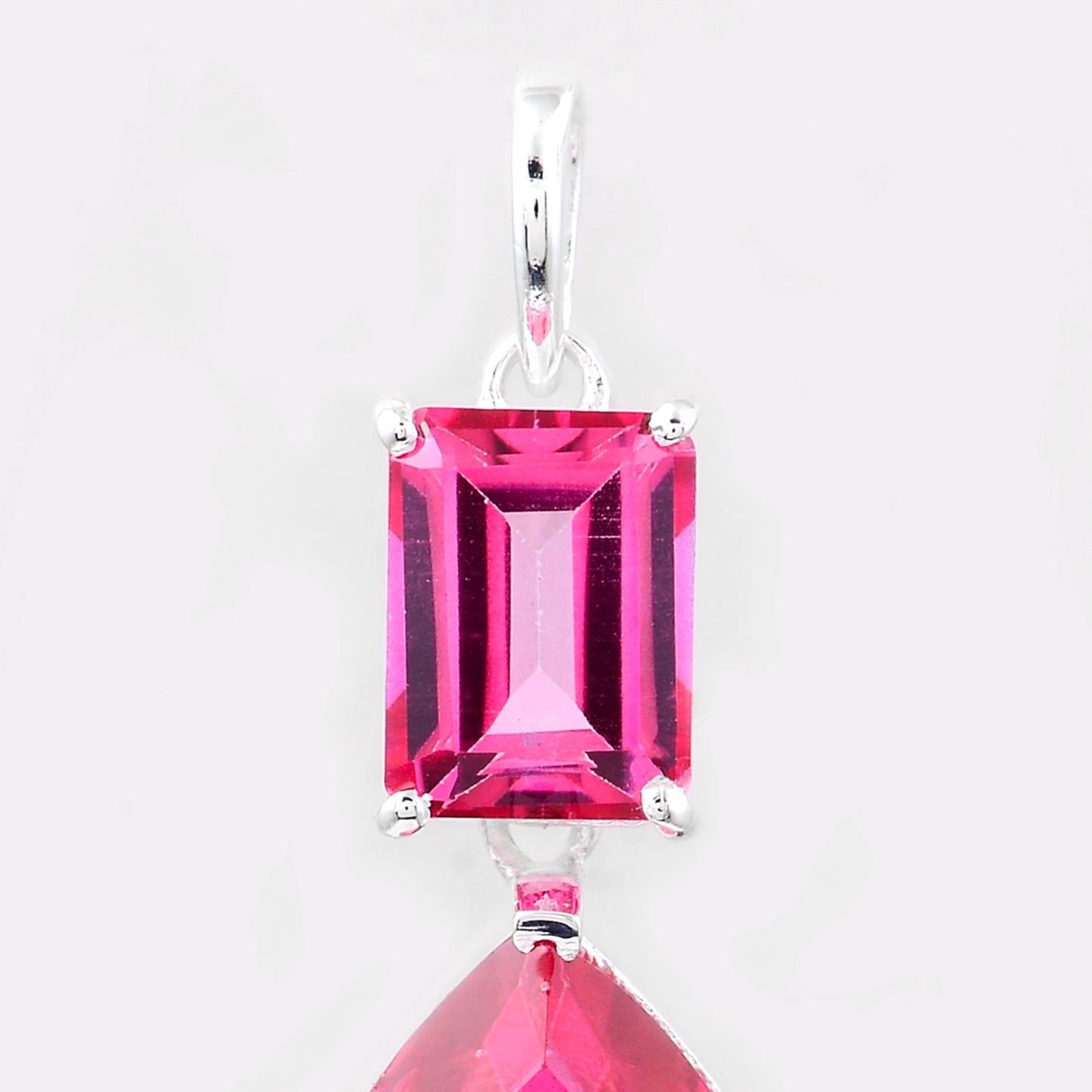 16.55 Ct Pear Pink Topaz, 925 Sterling Silver Pendant