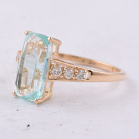 2.48 Ct Cushion Natural Emerald 14K Gold Ring