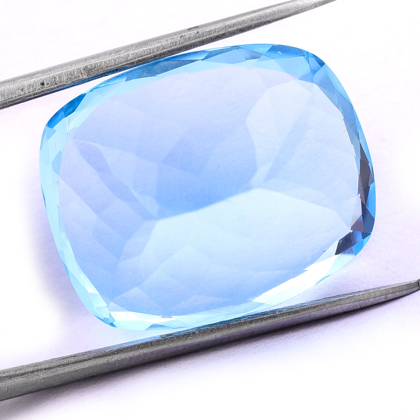 31.05 Natural Blue Topaz Rectangular Cushion Mixed Cut Gemstone
