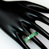6.70 Carats Natural Beryl Emerald 14K Gold Ring
