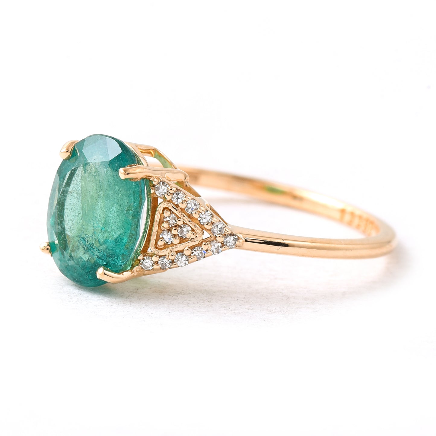 2.01 Ct Oval Emerald 14K Gold Ring
