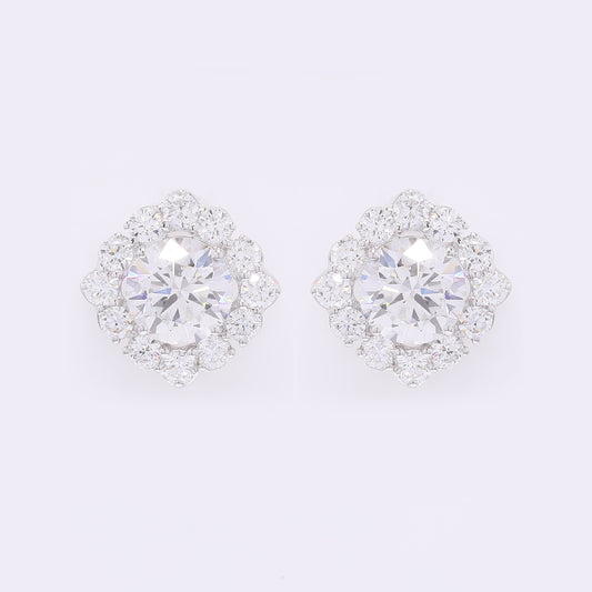 4.52 Carats Lab Grown Diamond 14K Gold Earrings