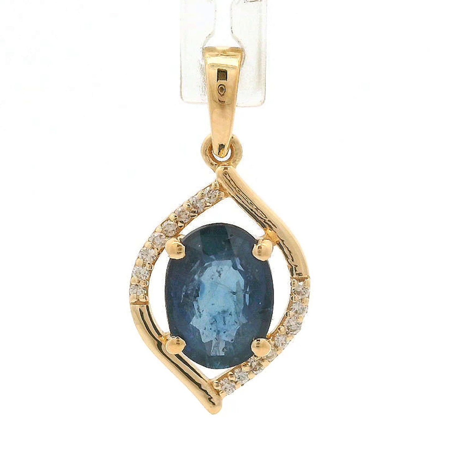 1.31 Ct Oval Sapphire 14K Gold Pendant