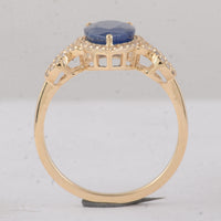 2.53 Ct Pear Sapphire 9K Gold Ring