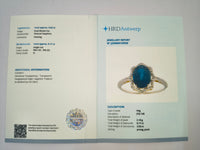 2.19 Ct Oval Natural Sapphire 14K Gold Ring