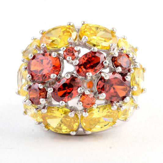 20.88 Ct Cubic Zirconia 925 Sterling Silver Ring