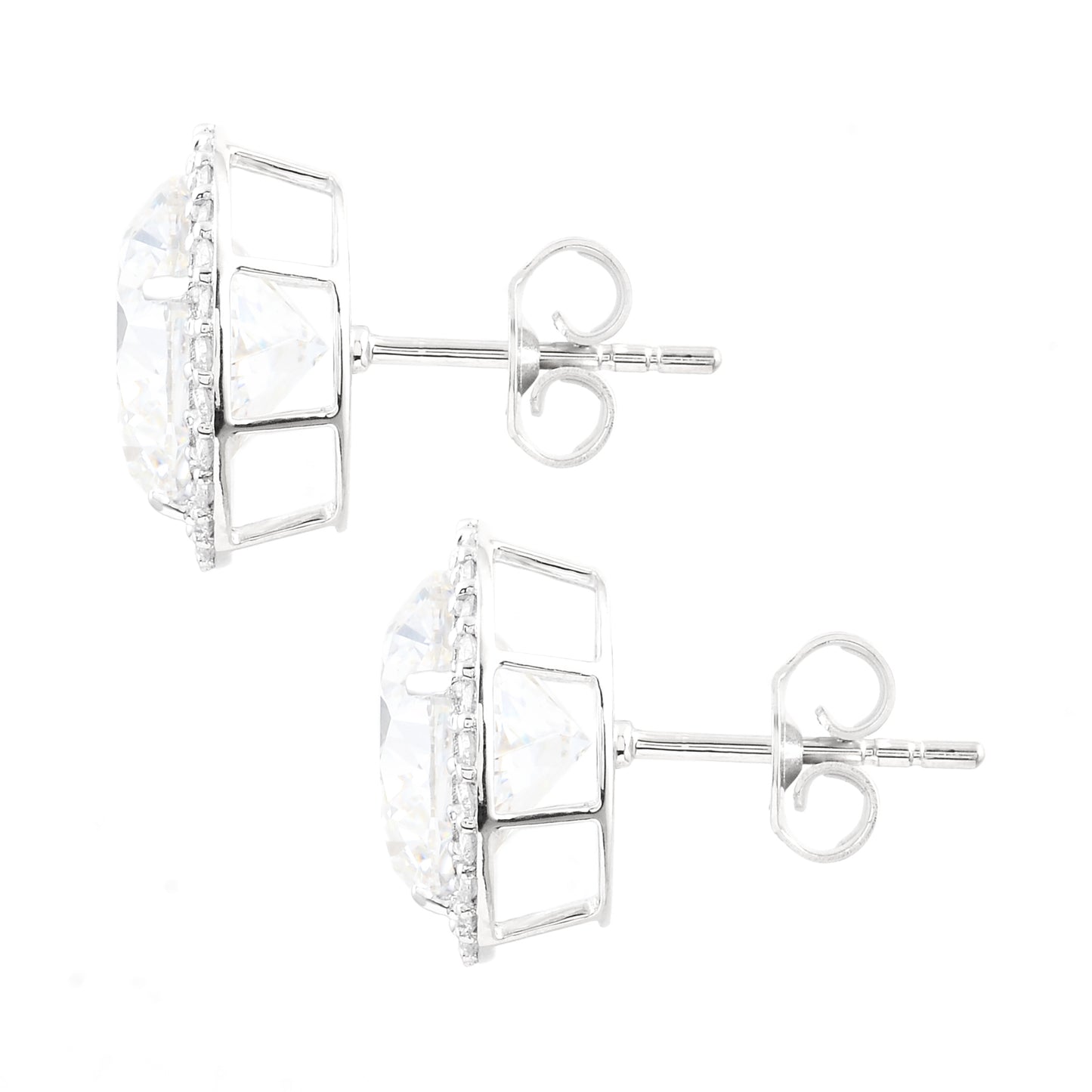 8.89 Carats Lab Grown Diamond 14K Gold Earrings