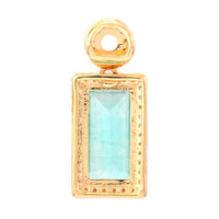 1.55 Ct Octagon Step Cut Natural Emerald 14K Gold Pendant