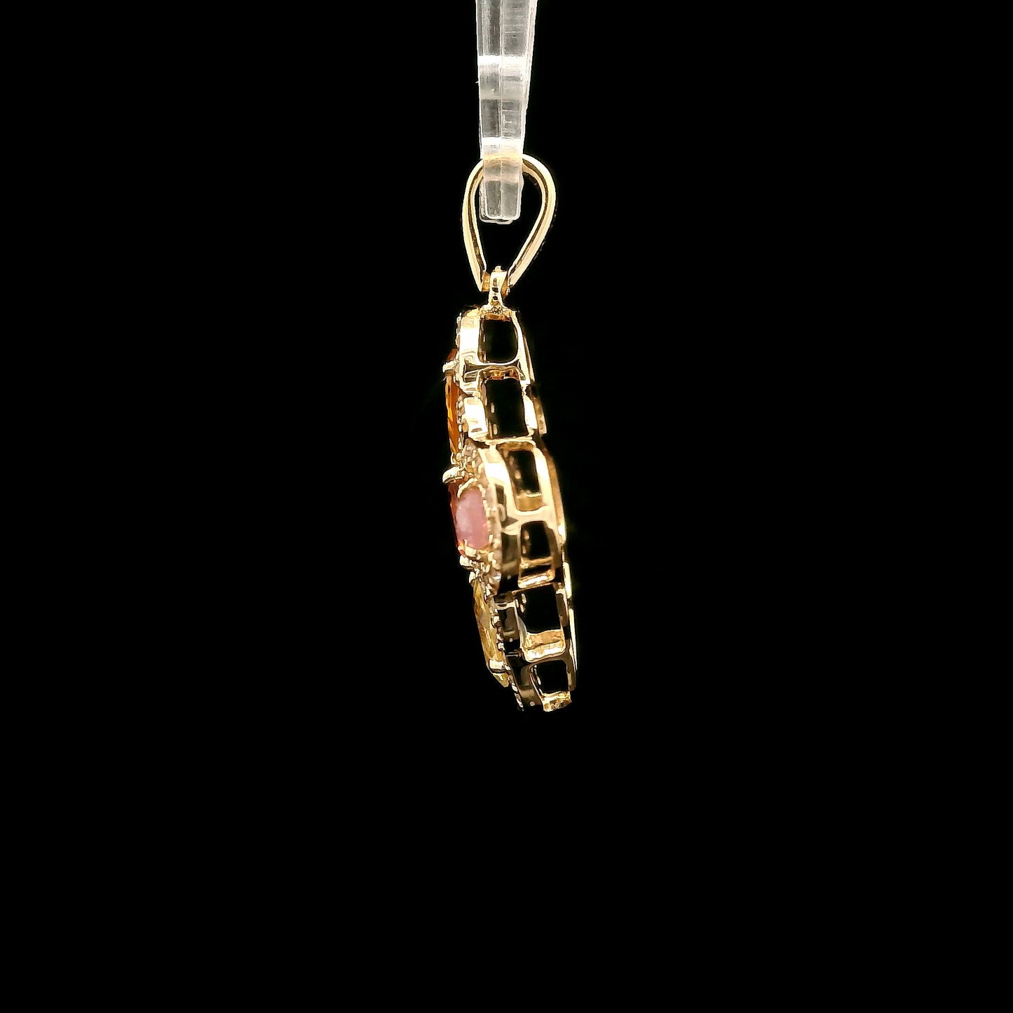 1.27 Ct Square Tourmaline 14K Gold Pendant