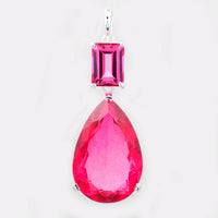 16.55 Ct Pear Pink Topaz, 925 Sterling Silver Pendant