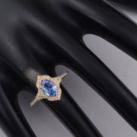1.13 Ct Oval Sapphire 9K Gold Ring