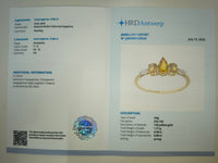 0.94 Ct Pear, Oval Natural Multi Coloured Sapphire 14K Gold Ring